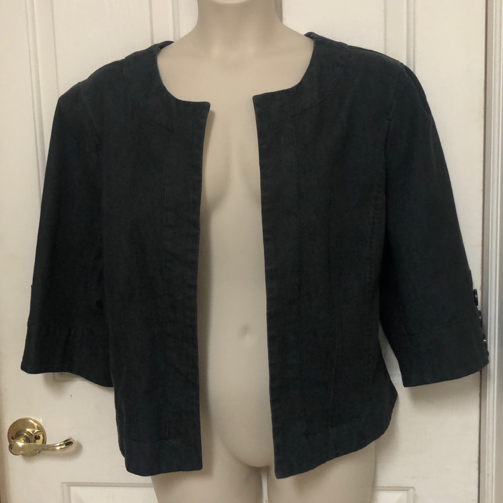 Dark Wash Denim Jacket Size 26/28W